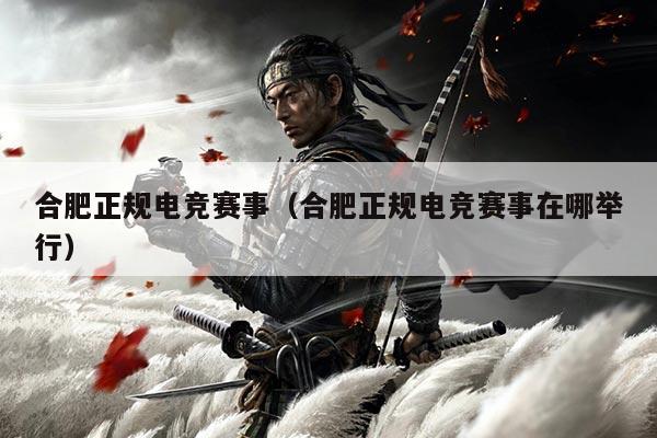 合肥正规电竞赛事（合肥正规电竞赛事在哪举行）