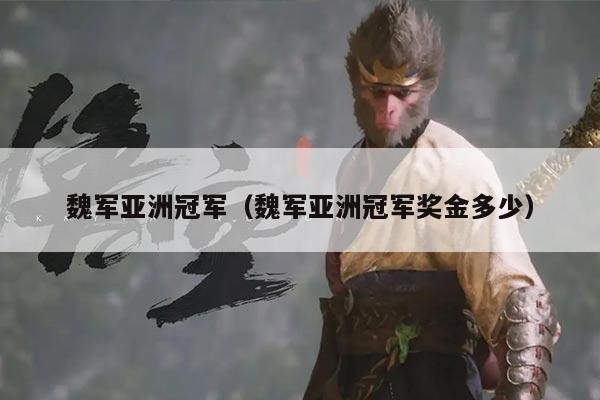 魏军亚洲冠军(魏军亚洲冠军奖金多少)