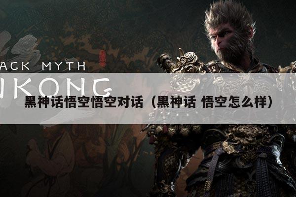 黑神话悟空悟空对话(黑神话 悟空怎么样)