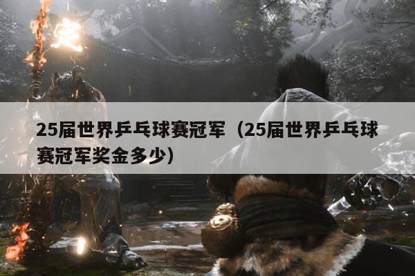 25届世界乒乓球赛冠军(25届世界乒乓球赛冠军奖金多少)